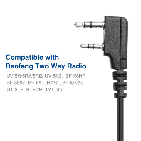 3.5mm jack for Walkie Talkie Microphone For UV 5R And Other Ham Radios With 360 Degree Stainless Steel Clip