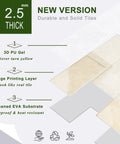 Thick Peel And Stick Backsplash Tiles In Beige Marble Look For Kitchen And Bath Self Adhesive Vinyl Wall Tiles 10 Sheet Pack With Extra Coverage And Two To Two And A Half Millimeters Thick DIY Friendly No Mess Quick Install cross-section showing layers
