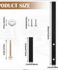 Product size details for Heavy Duty Anti Tip Furniture Straps 6 Pack Rock Solid Wall Anchor Brackets showing measurements.