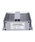 No Sweat Installation 12 To 58 Point 4 Volt Dc Dc Step Up Boost Converter Module with heatsink and label for input and output.