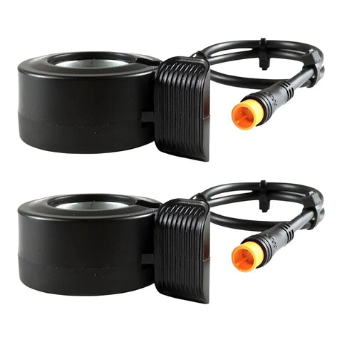 Thumb Throttle 22mm For Electric Bikes And Scooters Two Pack Finger Throttle Seven Eighths Inch Universal Left Right Mount Hall Sensor Compatible 24V To 72V Sensor Controller Replacement With Brake Switch