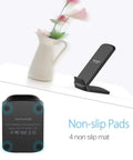 Upgraded Fast Wireless Charger Stand for Galaxy And iPhone Models No Cable Hassle with non-slip pads and sleek black design.