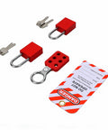 Industrial Safety Lockout Tagout Kit With Six Hole Tamper Proof Hasp And Six Pin Cylinders Non Conductive Thermoplastic Body