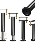 Solid As A Rock Adjustable Metal Bed Support Legs 4 Pack Heavy Duty Center Pillars 7 To 12.6 Inch for king queen frames