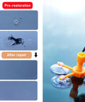 Windshield Repair Kit With Pressure Syringe For Quick Fix Of Chips Bulls Eye And Star Shaped Cracks In Auto Glass, repair process