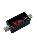Compact 100W BCI Filter For HF Shortwave Radios And Receivers, Lightweight 78g, open view showing internal components.