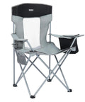 Ultralight Portable Folding Camping Chair For Adults With Cup Holder And Cooler Pouch, high back support, gray black frame