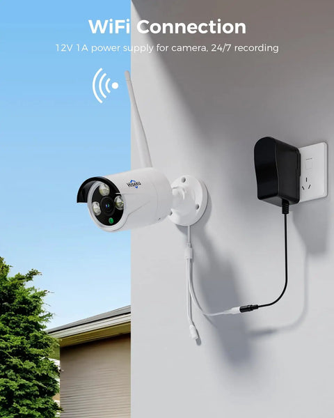 4K Ultra HD Security Camera System With 10 Inch Touch Screen NVR And Four 8MP Outdoor Cameras, 1TB HDD, IP66 Weatherproof