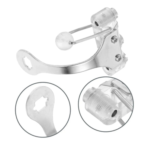 Stainless Steel Fencing Epee Socket Replacement Mount with detail view of connection points for fencing gear