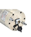 Top Shelf 6.5KW Water Cooled Spindle Motor With ER32 Collet For CNC Router And Metal Milling showing rear connector and cooling ports.