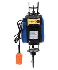Huge 1100 Lb Electric Winch With Wireless Remote And 98 Foot Cable, Powerful 1800W Motor for heavy lifting jobs, blue design.