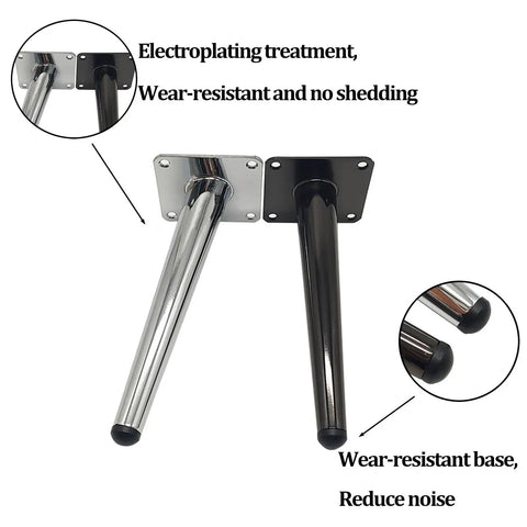 Beefy Sixty Centimeter Tapered Iron Sofa And Table Leg Set Four Pack Replacement Legs For Benches Chairs And Workbenches