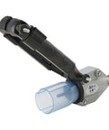 TSHD Turboshear Heavy Duty Metal Cutting Attachment For Drills, converts drill into power shear, close-up with replaceable blade.