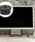 Dope Black Desk Cable Grommet Kit For Quick Clean Cable Management 20 Pack Round Hole Covers For Wiring Easy Install Rubber Grommets Keep Cables Hidden And Neat Fits Most Desks Office Setup Upgrade, black rubber desk grommet on monitor desk