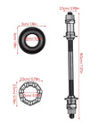 No Sweat Rear Axle Replacement For Mountain Bike 180mm Steel Shaft With 25mm Bearing And Washers Corrosion Resistant DIY kit components