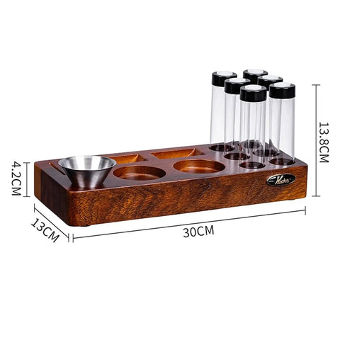 Keep Your Grounds Fresh As A Bell With This Six Tube Single Dose Coffee Bean Storage Jar Set Featuring One Way Exhaust Valves And A Smart Hopper.