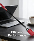 Tempo And Grip Golf Swing Trainer Right Handed With Click Feedback For Rhythm And Power on a desk near laptop and cup