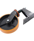 Tough As Nails 8 Inch Gate Wheels With Silky Smooth PU Casters and Heavy Duty Steel Cores mounted for easy installation.