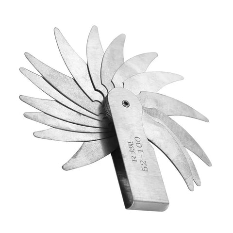 Pro Grade Radius Fillet Gauge With Dual Leaves For External And Internal Convex And Concave Surfaces Easy To Read Markings Dual Leaves Design With Multiple Measuring Ranges For Precise Radius Checks R52 100MM