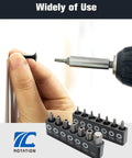 Rotation 14-piece tamper-resistant Torx bit set with 1/4-in hex shank, chrome vanadium steel, T5-T40, shown with holder