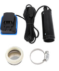 Badass Mini Portable Sump Pump Compatible With PBA 18V Battery 500 GPH Maximum Flow Rate components including pump, charger, mesh filter, and clamp.