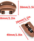 Game Changer Three Pack Plastic Center Mount Drawer Track Glides with size measurements for easy installation and use.