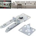 Heavy Duty Sectional Sofa Connectors 10 Piece Furniture Hardware Kit thick steel hinge and block for sofa assembly.