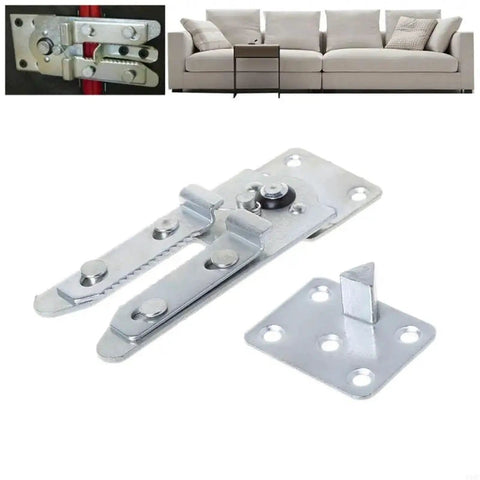 Heavy Duty Sectional Sofa Connectors 10 Piece Furniture Hardware Kit thick steel hinge and block for sofa assembly.