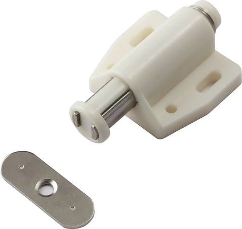 Magnetic Door Latch Kit For Cabinets And Furniture, Easy Open Touch Latch With Round Plate And Screws, No Handle Required