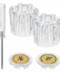 Clear Acrylic Faucet Handles Replacement Kit Two Pack With Screwdriver For D Shaped Stems Universal Fit For Bathroom Sink