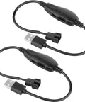 2 Pack USB 5V To 12V 4 Pin Fan Speed Controller For PC Cooling Fans Low Power 8W Output USB Powered 12V Adjustable Speed 11.8 Inch Cable