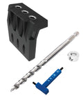 Slick Micro Pocket Hole Drill Guide Kit For Tight Projects And Half Inch Lumber Precision mini jig with drill bit and depth guide.