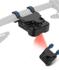 Dead Center Bike Laser Calibrator Rechargeable Wheel Handlebar Alignment Tool With Bang On Half Millimeter Precision Waterproof Build for road and mountain bikes mounted on handlebars with laser beam.