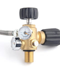 High Pressure M18x1.5 DIN Valve Adapter With Gauge For PCP Air Tanks Paintball And Air Rifles, 4500 Psi And 300 Bar