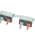 Built Tough Auto Reset Circuit Breaker 50 Amp 12V 24V Stud Bolt Mount For Trucks Boats And Marine Systems with chrome and copper studs.