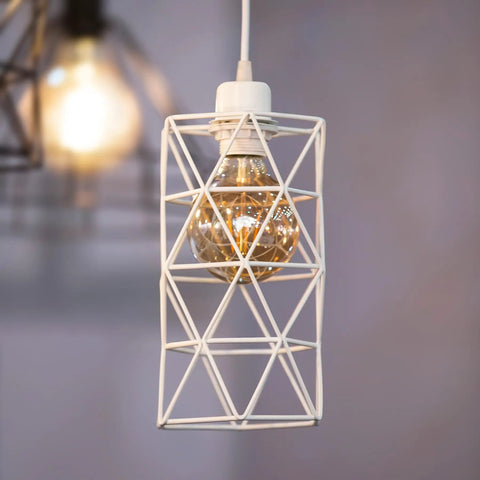 16ft Pendant Light Kit Plug In Hanging Lantern Cord With E26 E27 Socket On Off Switch UL Approved Socket Rings White