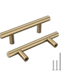 25 Pack Champagne Bronze Cabinet Pulls 3 Inch Drawer Handles For Kitchen Cabinets And Bathroom Vanities with screws