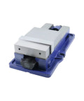 6 Inch Hardened Steel Milling Machine Bench Vise With Lock Down Clamps locked in tight for precision work on various materials.