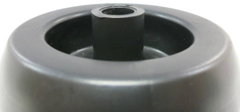 Close-up of heavy duty wheel from 12 Pack Deck Wheel Roller Kits For Toro Exmark Tractors 103 3168 103 4051, 5/8 inch bore, 5x2 3/4 dimensions.