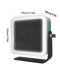 Compact Rechargeable Solder Fume Extractor And Mini Solder Fan With Bright Led Spotlight Hella Smooth Operation For Phone Circuit Fixes No Sweat Portable Smoke Absorber side view with dimensions