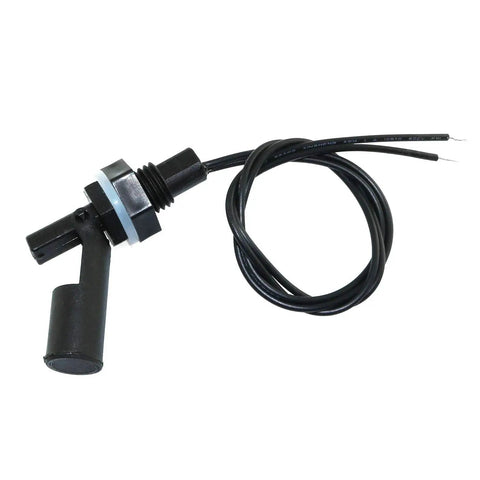Dual Water Level Sensor Kit Two Pack 110V DC Side Mount Horizontal Liquid Float Switch For Aquarium Tank And Home Hydroponics Durable PP Plastic Construction Easy Horizontal Mounting With Simple Drilling, black plastic float switch with cable