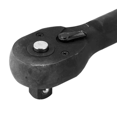 Close-up of Heavy Duty Reversible Ratchet Socket Wrench 3/4 In And 1 In Sizes Built Tough From Premium Alloy Steel.
