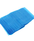 Stack of 200 Pack Thickened PE Machine Covers Large 125x135cm Moistureproof Protective Bags in blue for equipment protection.