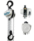 Beefy 550 Lb Chain Hoist 1/4 Ton Manual Hand Hoist With 10 Ft Chain Dual Hooks For Garage Shop Warehouse Heavy Duty Pulley Hoist With Corrosion Protected Brake And Steel Gear System, front view