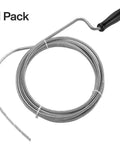 Pro Grade 10 Foot Metal Drain Cleaner and Clog Remover with black handle and coiled flexible drain snake for household use