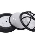 Beefy 900 Lumens 75W Light Outdoor 8 Inch Round LED Nautical Bulkhead Light Flush Mount disassembled view showing components