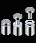 Heavy Duty 48 Pack Sign Standoff Screw System With Drywall Anchors And Rubber Isolation Pads 3 4 By 1 Inch stainless steel standoffs and screws