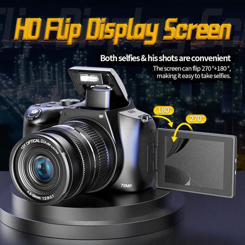 Amazon DORLAND EX Camera 03 industrial 4K 72MP camera with flip-out LCD display, black body