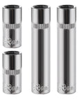 Rock Solid 8mm Socket Set with one quarter inch drive, featuring two deep and two shallow sockets, 6 point corrosion resistant.