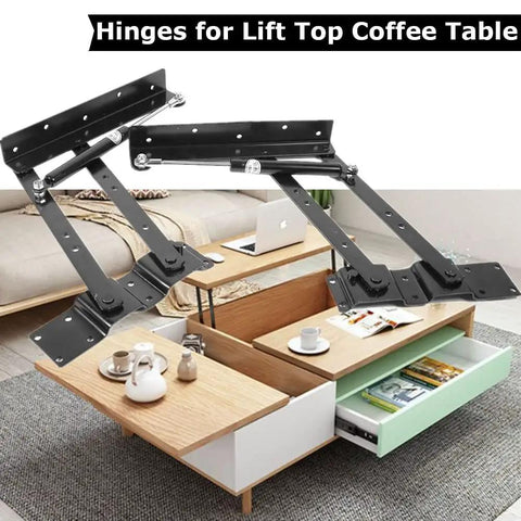 Hydraulic Lift Hinges For Tables 2 Pack 50 Kg Load Capacity Turn Your Coffee Or Study Table Into A Height Adjustable Lift Surface